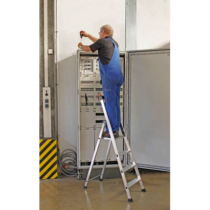 Artikelbild 2 für KRAUSE Stehleiter einseitig MONTO Solido silber 4 Stufen, H: 160,0 cm, Artikelnummer 568749