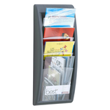 Artikelbild 1 für PAPERFLOW Wandprospekthalter Kompakt anthrazit DIN A4 hoch 4 Fächern 28,5 x 9,0 x 65,5 cm, 1 St., Artikelnummer 125021