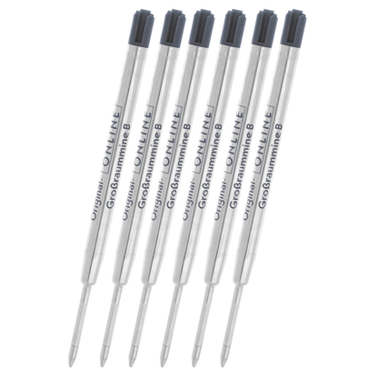 Artikelbild für ONLINE® Kugelschreiberminen B schwarz, 6 St., Artikelnummer 617367