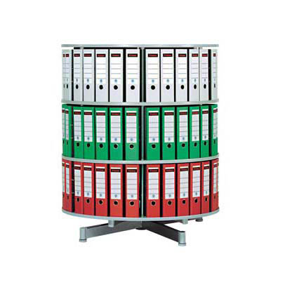 Artikelbild für reef Ordnerdrehsäule hellgrau bis zu 72 Ordner, Etagen einzeln drehbar, H: 120,0 cm, Artikelnummer 677872