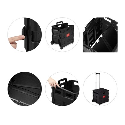 Artikelbild 7 für relaxdays Einkaufstrolley Kunststoff schwarz 45,0 x 38,0 x 99,0 cm, Artikelnummer 361851