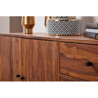 Artikelbild 5 für WOHNLING Sideboard, WL5.629 sheesham 145,0 x 40,0 x 75,0 cm, 1 St., Artikelnummer 540801