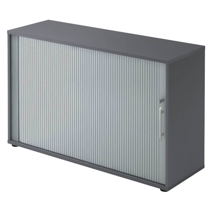 Artikelbild für HAMMERBACHER Rollladenschrank grafit, silber 1 Fachboden 120,0 x 40,0 x 74,8 cm, Artikelnummer 992814