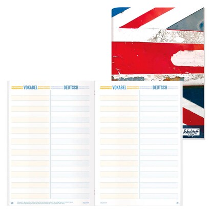 Artikelbild für Häfft® Verlag Vokabelheft Schulstuff Union Jack liniert DIN A5 ohne Rand, 64 Blatt, 1 St., Artikelnummer 370886