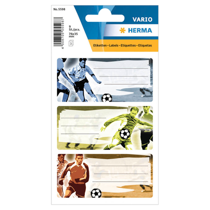 Artikelbild für HERMA Schuletiketten 5598 Fußball, 9 Etiketten, Artikelnummer 242047