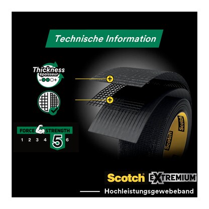 Artikelbild 5 für Scotch Extremium™ All Weather Gewebeband grau 48,0 mm x 27,4 m 1 Rolle, Artikelnummer 570786