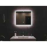 Artikelbild 1 für POSSEIK Spiegel mit Beleuchtung weiß 60,0 x 3,2 x 53,0 cm, Artikelnummer 668719