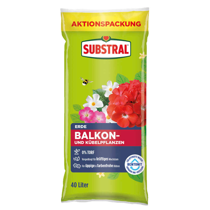Artikelbild für SUBSTRAL® Balkon- und Kübelpflanzen Blumenerde 40,0 l, Artikelnummer 776561