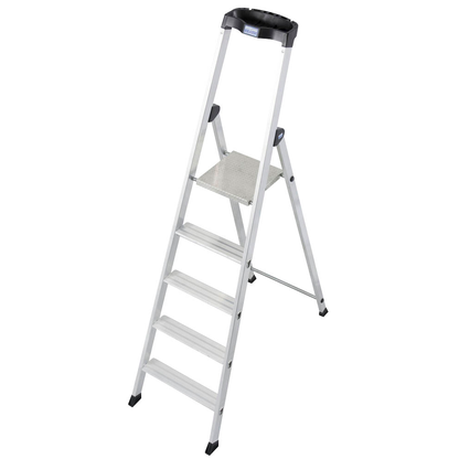 Artikelbild für KRAUSE Stehleiter einseitig MONTO Solido silber 5 Stufen, H: 185,0 cm, Artikelnummer 568752