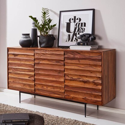 Artikelbild 5 für WOHNLING Sideboard Sideboard 150 cm sheesham, WL5.635 sheesham 150,0 x 41,0 x 81,0 cm, 1 St., Artikelnummer 540817
