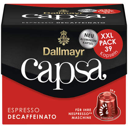 Artikelbild 2 für Dallmayr Capsa Espresso Decaffeinato Kaffeekapseln, Arabicabohnen kräftig, 39 Stück, Artikelnummer 817884