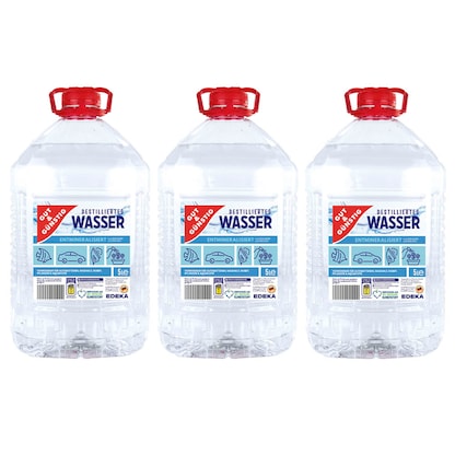 Artikelbild für GUT&GÜNSTIG Destilliertes Wasser 3x 5 l, Artikelnummer 854740