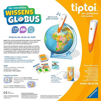 Artikelbild 3 für Ravensburger tiptoi Spiel - Der interaktive Wissens-Globus Lernspielzeug, 1 St., Artikelnummer 886635