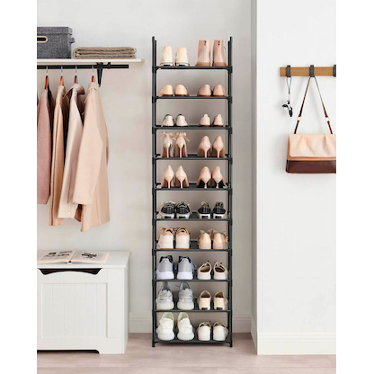 Artikelbild 4 für SONGMICS Schuhregal schwarz 45,0 x 28,0 x 173,0 cm, 1 St., Artikelnummer 260966