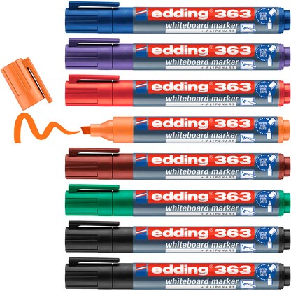 Artikelbild für edding 363 Whiteboard-Marker farbsortiert 1,0 - 5,0 cm, 8 St., Artikelnummer 511050