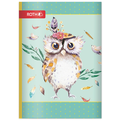 Artikelbild 2 für ROTH Schulheft Eule Lieselotte Lineatur 51 liniert DIN A6 ohne Rand, 32 Blatt, 1 St., Artikelnummer 581029