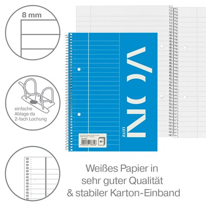 Artikelbild 5 für VON LEITZ Collegeblock liniert DIN A5 mit Randlinie (innen), 1 St., Artikelnummer 636157
