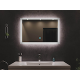 Artikelbild 1 für POSSEIK Spiegel mit Beleuchtung weiß 80,0 x 3,2 x 53,0 cm, Artikelnummer 667968