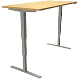 Artikelbild 1 für fm Sidney elektrisch höhenverstellbarer Schreibtisch buche rechteckig, T-Fuß-Gestell silber 180,0 x 80,0 cm, Artikelnummer 135667