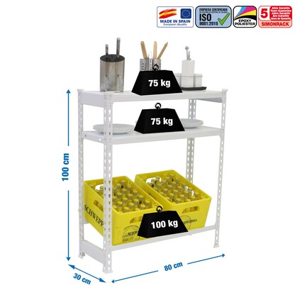 Artikelbild 2 für Simonrack Getränkekistenregal SIMONBOTTLE 8425437087776 weiß 80,0 x 30,0 x 100,0 cm, Artikelnummer 353369