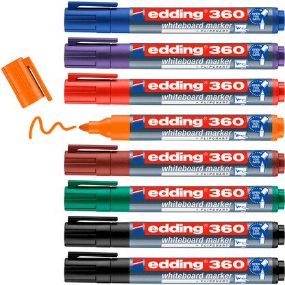 Artikelbild für edding 360 Whiteboard-Marker farbsortiert 1,5 - 3,0 mm, 8 St., Artikelnummer 511166