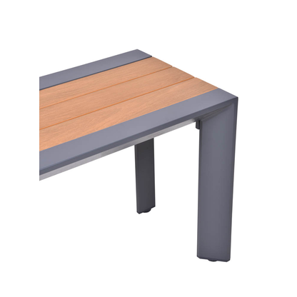 Artikelbild 2 für Garden Pleasure Sitzbank SILEA 305474 anthrazit, holz-optik natur Metall 180,0 cm, Artikelnummer 544219