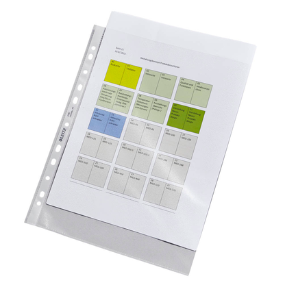 Artikelbild 16 für LEITZ Prospekthüllen 4790 DIN A4 transparent genarbt 0,085 mm, 100 St., Artikelnummer 578609