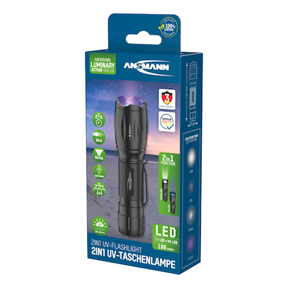 Artikelbild 16 für ANSMANN Action 400 UV LED Taschenlampe schwarz 5,0 cm, 4.200 Lux, 90 Lumen, 3 W, 1 St., Artikelnummer 629457