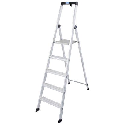 Artikelbild 2 für KRAUSE Stehleiter einseitig MONTO Solido silber 5 Stufen, H: 185,0 cm, Artikelnummer 568752