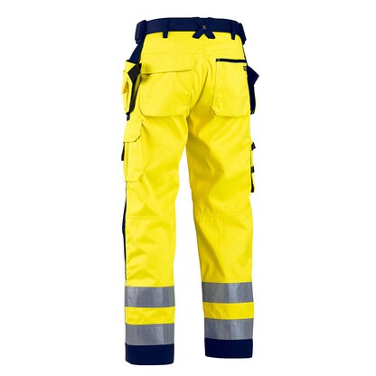 Artikelbild 2 für BLAKLÄDER® unisex Warnschutzhose 1568 gelb, marine Größe 24, Artikelnummer 779367