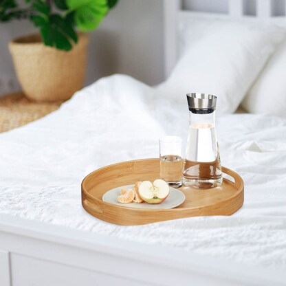 Artikelbild 7 für relaxdays Tablett braun rund Ø 38,5 cm, Artikelnummer 360954