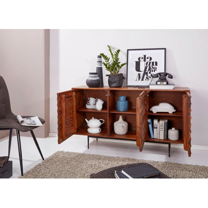 Artikelbild 6 für WOHNLING Sideboard Sideboard 150 cm sheesham, WL5.635 sheesham 150,0 x 41,0 x 81,0 cm, 1 St., Artikelnummer 540817