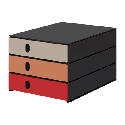 Artikelbild für styro Schubladenbox styroval pro feelings Hedgehog grau, dunkelorange, rot 14-8050.He, DIN A4 mit 3 Schubladen, 1 St., Artikelnummer 381029