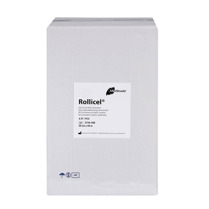Artikelbild 5 für Meditrade® Ärztekrepp ROLLICEL® 1-lagig weiß 50,0 cm x 50,0 m, 6 Rollen, Artikelnummer 565469