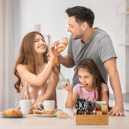 Artikelbild 4 für relaxdays Schreibtisch-Organizer braun Bambus 6 Fächer 28,0 x 19,5 x 14,0 cm, Artikelnummer 604993