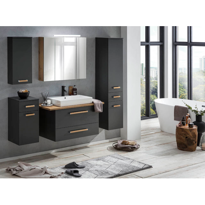 Artikelbild 3 für MÖBELPARTNER Badschrank Duo 146533 anthrazit 32,7 x 16,3 x 72,3 cm, Artikelnummer 673444