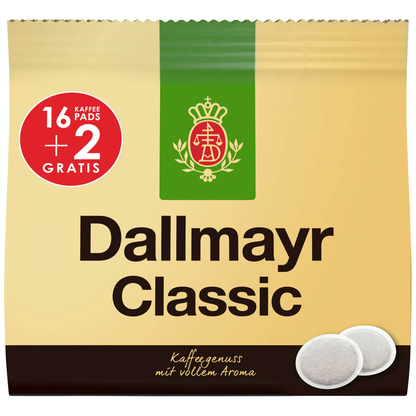 Artikelbild für Dallmayr Classic Kaffeepads, Arabica- und Robustabohnen 18 Stück, Artikelnummer 818247