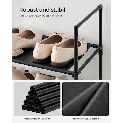 Artikelbild 8 für SONGMICS Schuhregal schwarz 45,0 x 28,0 x 173,0 cm, 1 St., Artikelnummer 260966