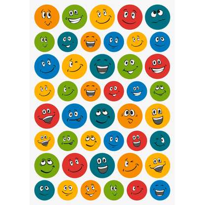 Artikelbild 2 für BRUNNEN Aufkleber-Set Smiley, 264 Etiketten, Artikelnummer 775613