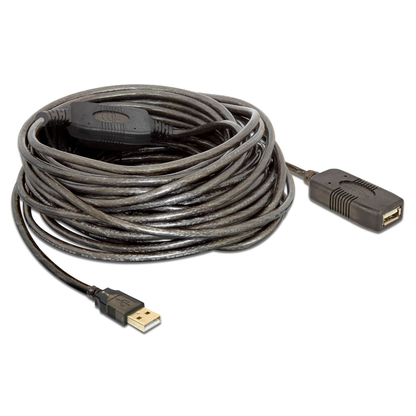 Artikelbild 2 für DeLOCK USB 2.0 A Kabel Verlängerung 15,0 m schwarz, 1 St., Artikelnummer 894703