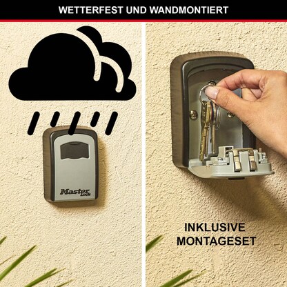 Artikelbild 6 für Master Lock® 5401EURD Schlüsseltresor grau, Zahlenschloss, 8,5 x 3,6 x 11,9 cm, 1 St., Artikelnummer 727402