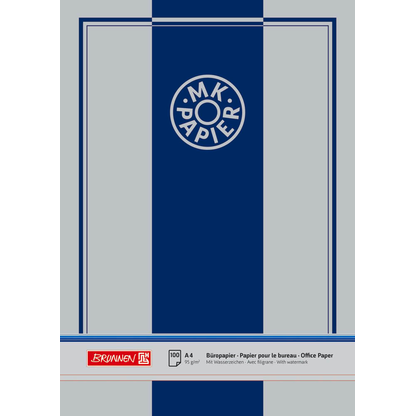 Artikelbild für BRUNNEN Briefpapier mit Wasserzeichen MK Papier weiß DIN A4 95 g/qm 100 Blatt, Artikelnummer 845646