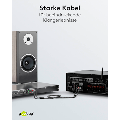 Artikelbild 7 für goobay Cinch Kabel 1,0 m silber, schwarz, 1 St., Artikelnummer 656007