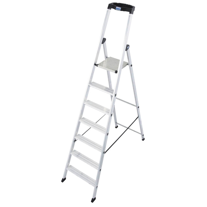 Artikelbild für KRAUSE Stehleiter einseitig MONTO Solido silber 7 Stufen, H: 230,0 cm, Artikelnummer 568903