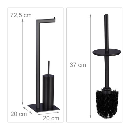 Artikelbild 4 für relaxdays WC-Garnitur schwarz Metall, 1 St., Artikelnummer 361762