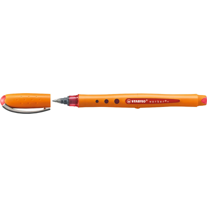 Artikelbild für STABILO worker®+ Tintenroller orange 0,5 mm, Schreibfarbe: rot, 1 St., Artikelnummer 625137