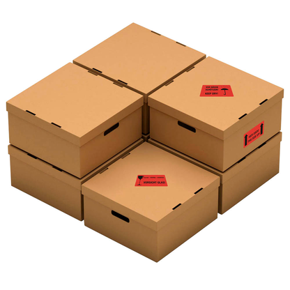 Artikelbild 2 für EICHNER Warnetiketten rot »Oben! Nicht stürzen!« 100,0 x 50,0 mm, 250 Etiketten , Artikelnummer 486677