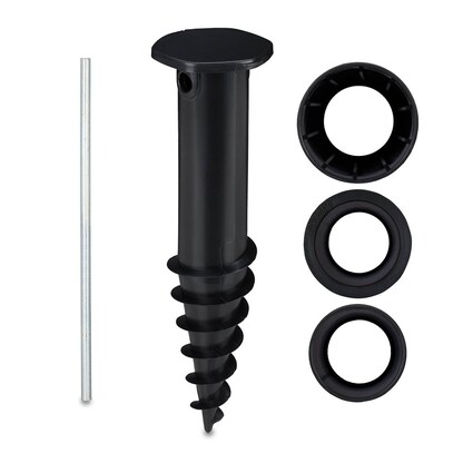 Artikelbild 6 für relaxdays Bodendübel für Sonnenschirm schwarz, Kunststoff, Artikelnummer 644181