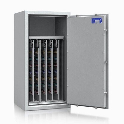 Artikelbild für ISS safe4key Schlüsseltresor lichtgrau mit 600 Haken, Doppelbartschloss, 50,0 x 42,0 x 100,0 cm, 1 St., Artikelnummer 850202