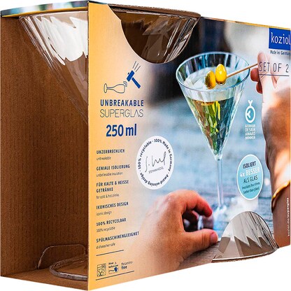 Artikelbild 4 für koziol Martinigläser Club No. 12 250,0 ml, 2 St., Artikelnummer 374027